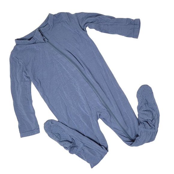 Kyte BABY Other - Baby Unsiex Kyte Dusty Blue Full Zip Footie Pajamas Size 6-12 Months